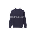 Pullover slim fit elasticizzato a punto ottomano lavorato a maglia da uomo